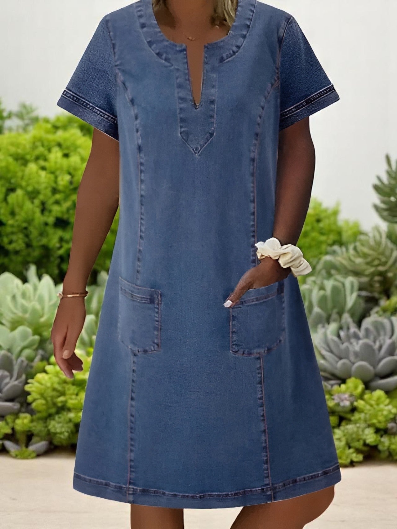 Comfy Blue Jeans Dress - VibreMode