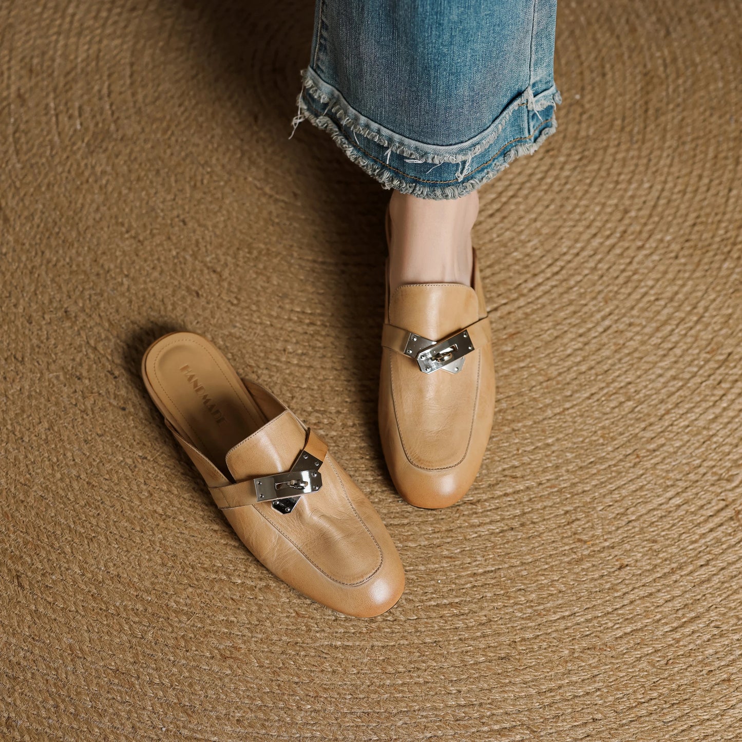 Authentic Luxe Leather Mule Shoes