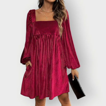 Women's Backless Velvet Dress