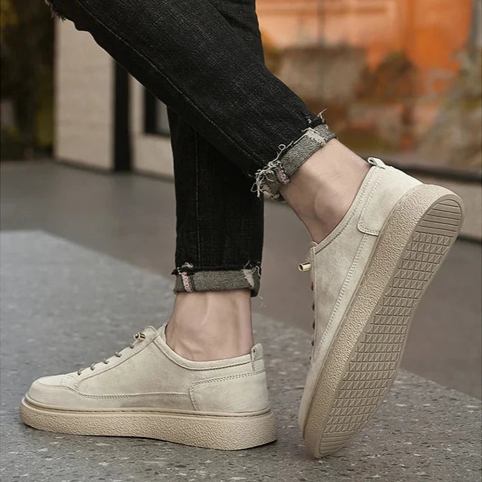 Authentic Leather Low Top Sneakers