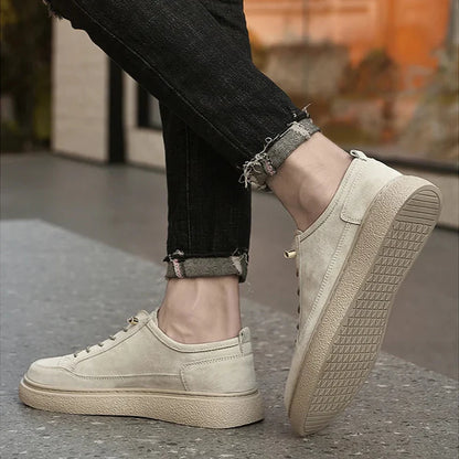 Authentic Leather Low Top Sneakers