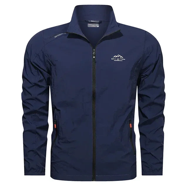 Men's Lightweight Windbreaker Water Resistant Black