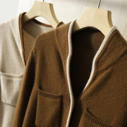 Women's Cardigan Sweater With 4 Pockets