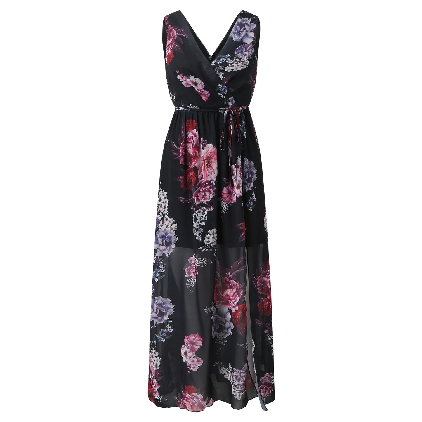 Elegant Women's Slit Maxi Dress
