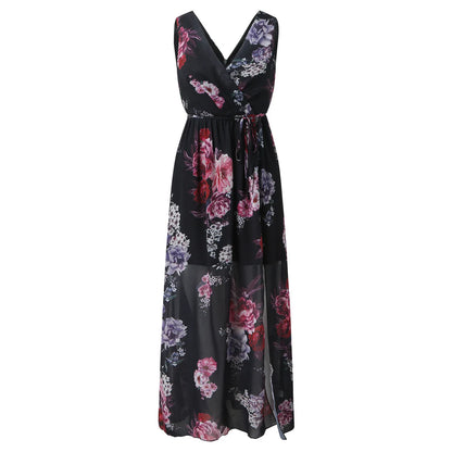 Elegant Women's Slit Maxi Dress
