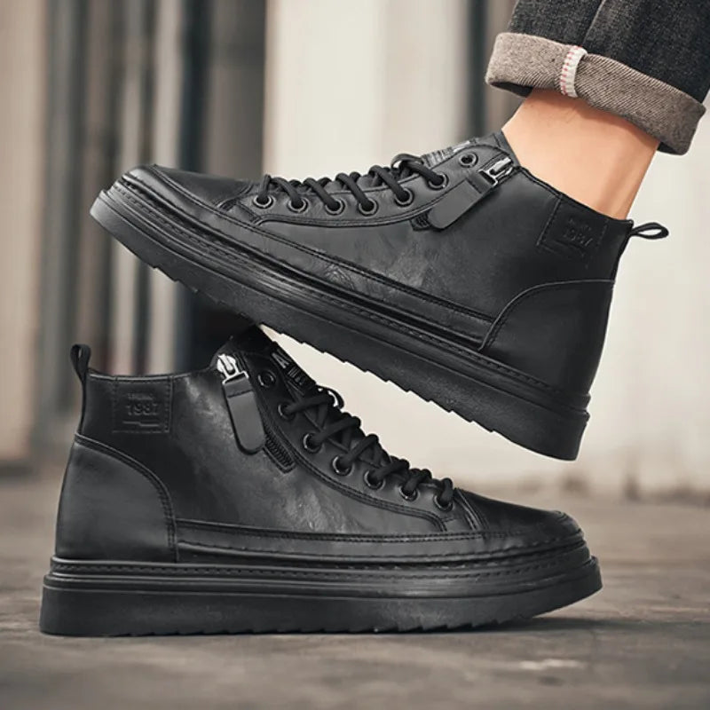 Men's Leather Sneakers Gladiator Style