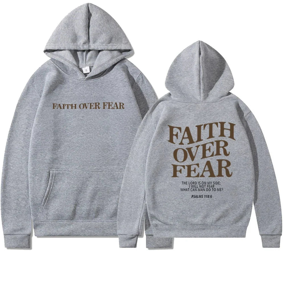 Women's Oversized Hoodie Bible Verse Print Sweatshirt