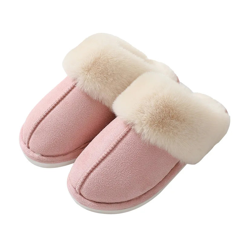 Women's Plush Indoor Slippers Soft Lining Warm Beige