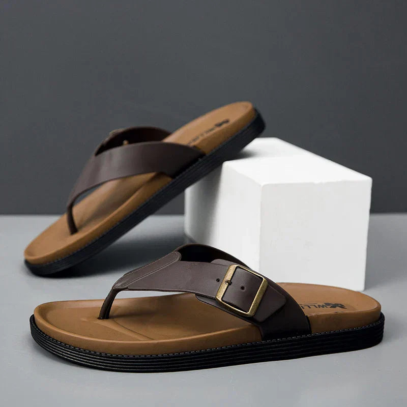 Chic Vegan Leather Summer Sandals - VibreMode