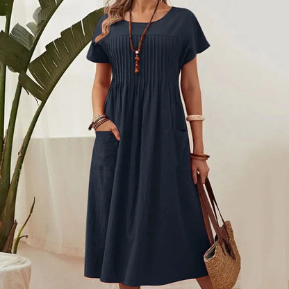 Relaxed Fit Knee Length Summer Dress