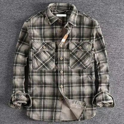 Stylish Men's Summer Check Button Down Shirt