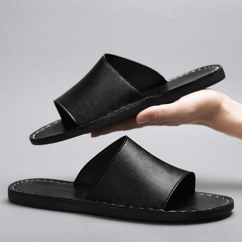 Paros Leather Slide Sandal - Jack Hafford