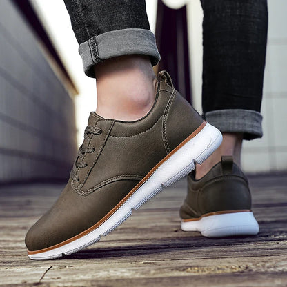 Black Leather Sneakers