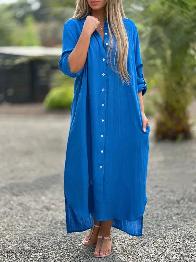 Women's Cotton Hemp Summer Dress
