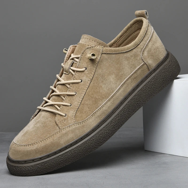 Authentic Leather Low Top Sneakers - VibreMode
