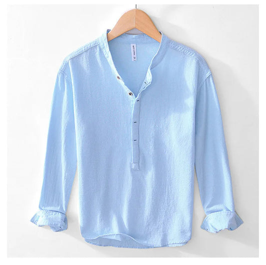 Dunford Men's Long Sleeve Summer Shirt - VibreMode