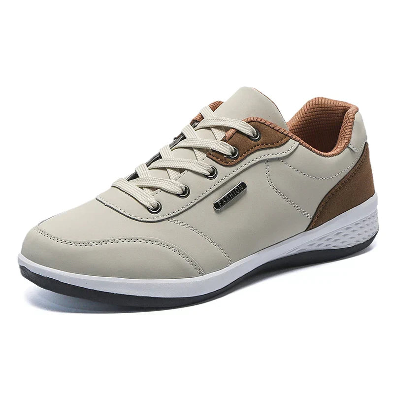 Men's Lace-Up Shoes Comfortable Contrast Panel Design