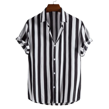 Cavari Men's Stripe Button Up Shirt - VibreMode