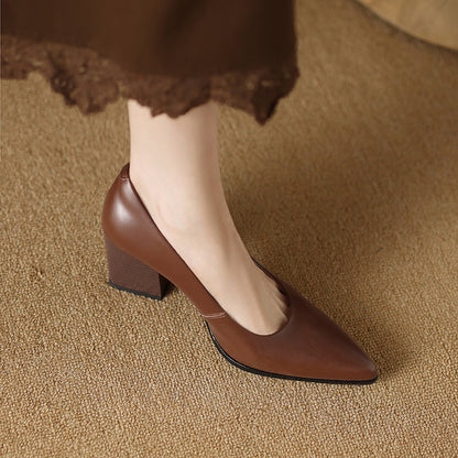 Elegant Women's High Heel Pumps Pointed Toe Office Shoes
