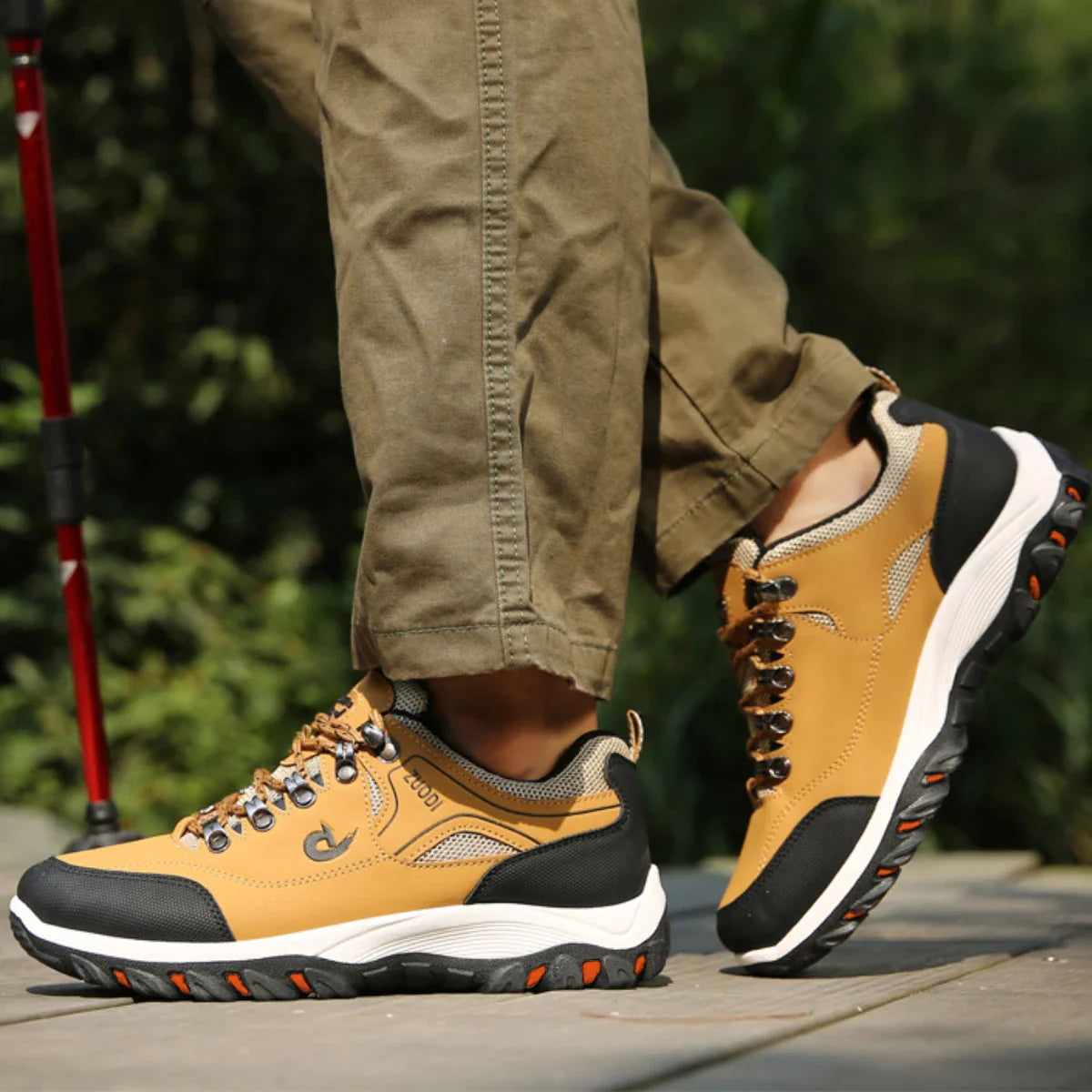 Men's Comfortable Hiking Boots Waterproof Grip Trail Running Shoes