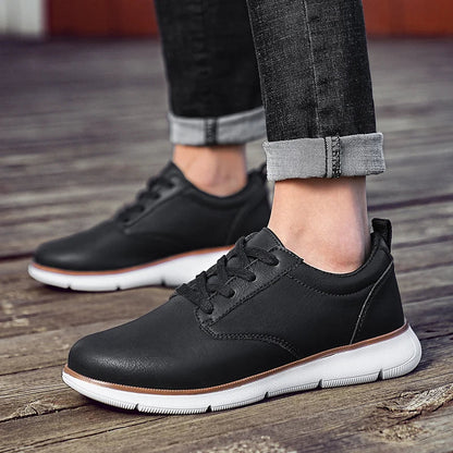 Black Leather Sneakers