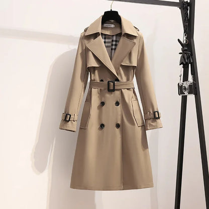 Averine Women's Belted Trench Coat - VibreMode