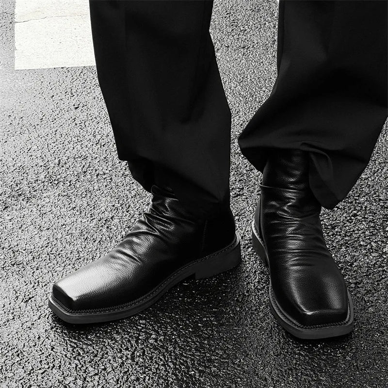 Brunello Men's Leather Ankle Boot