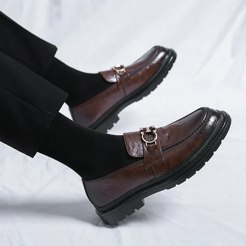 Classic Mens Leather Slip On Shoes