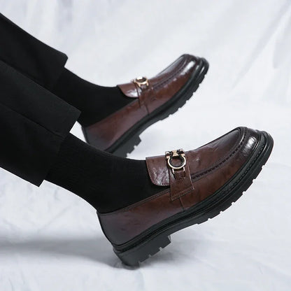 Classic Mens Leather Slip On Shoes