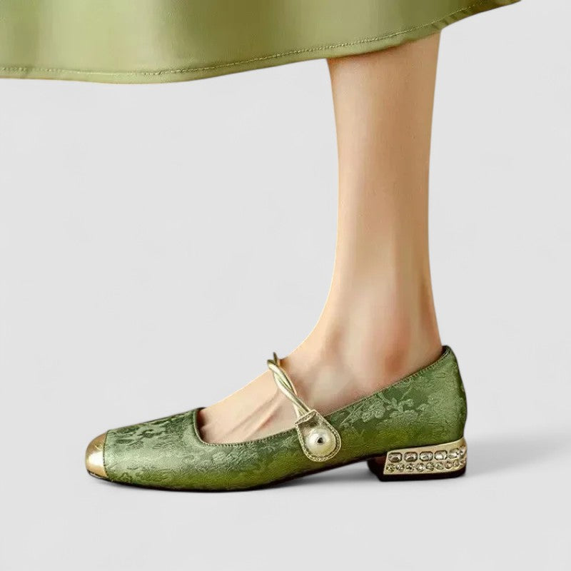 Elegant Ladies Buckle Low Heel Sandals