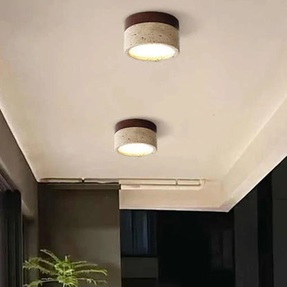 Natural Stone Flush Mount Light Modern