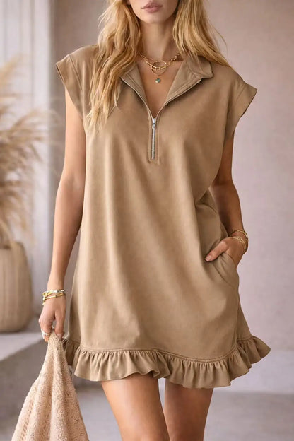 Women's Sleeveless Ruffle Dress