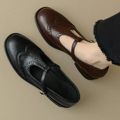 Classic Women's Buckle Block Heel Mary Jane Shoes