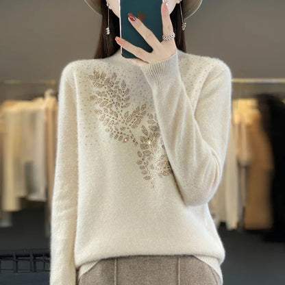Decorative Knit Sweater - VibreMode