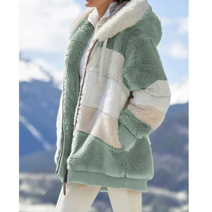 Women's Fleece Jacket Warm Hooded