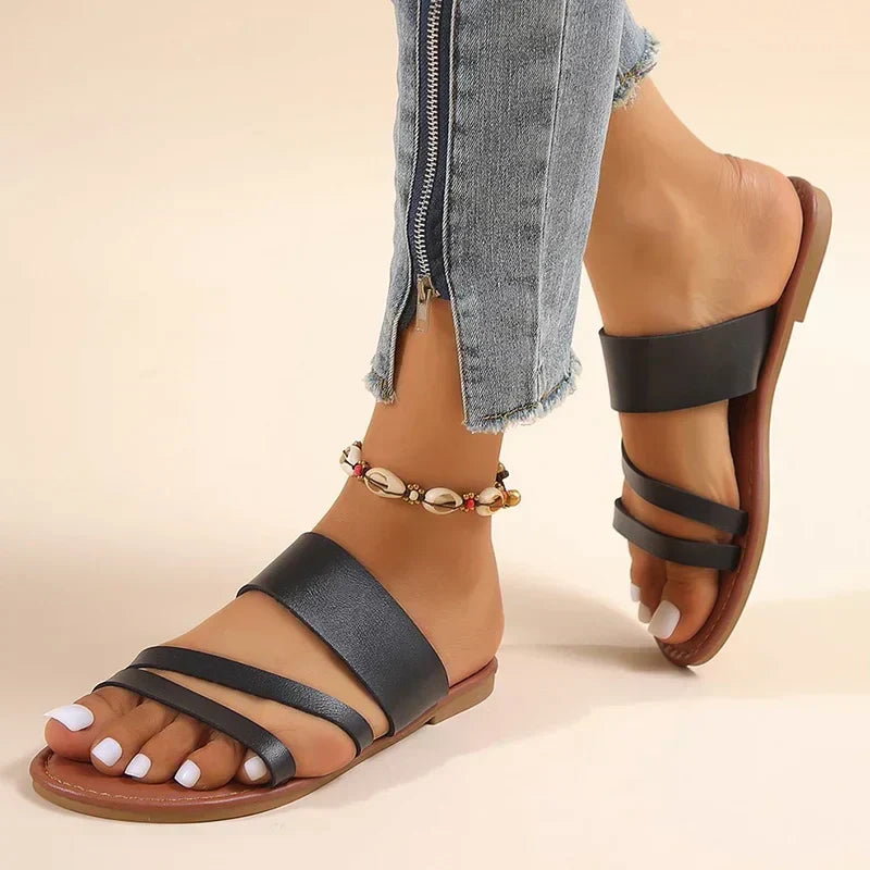 Comfortable Purple Women's Flat Sandals