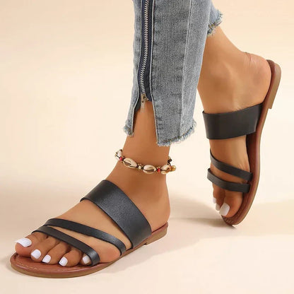 Comfortable Purple Women's Flat Sandals