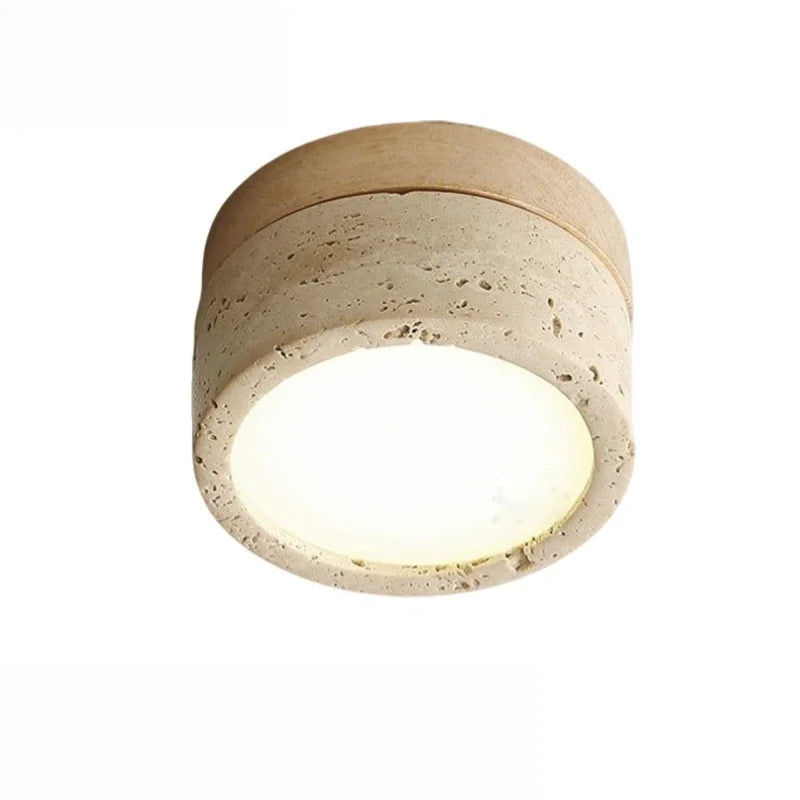 Natural Stone Flush Mount Light Modern