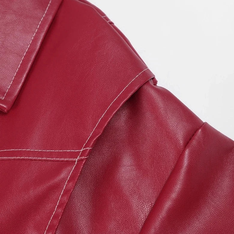 Women's Leather Jacket Durable Black