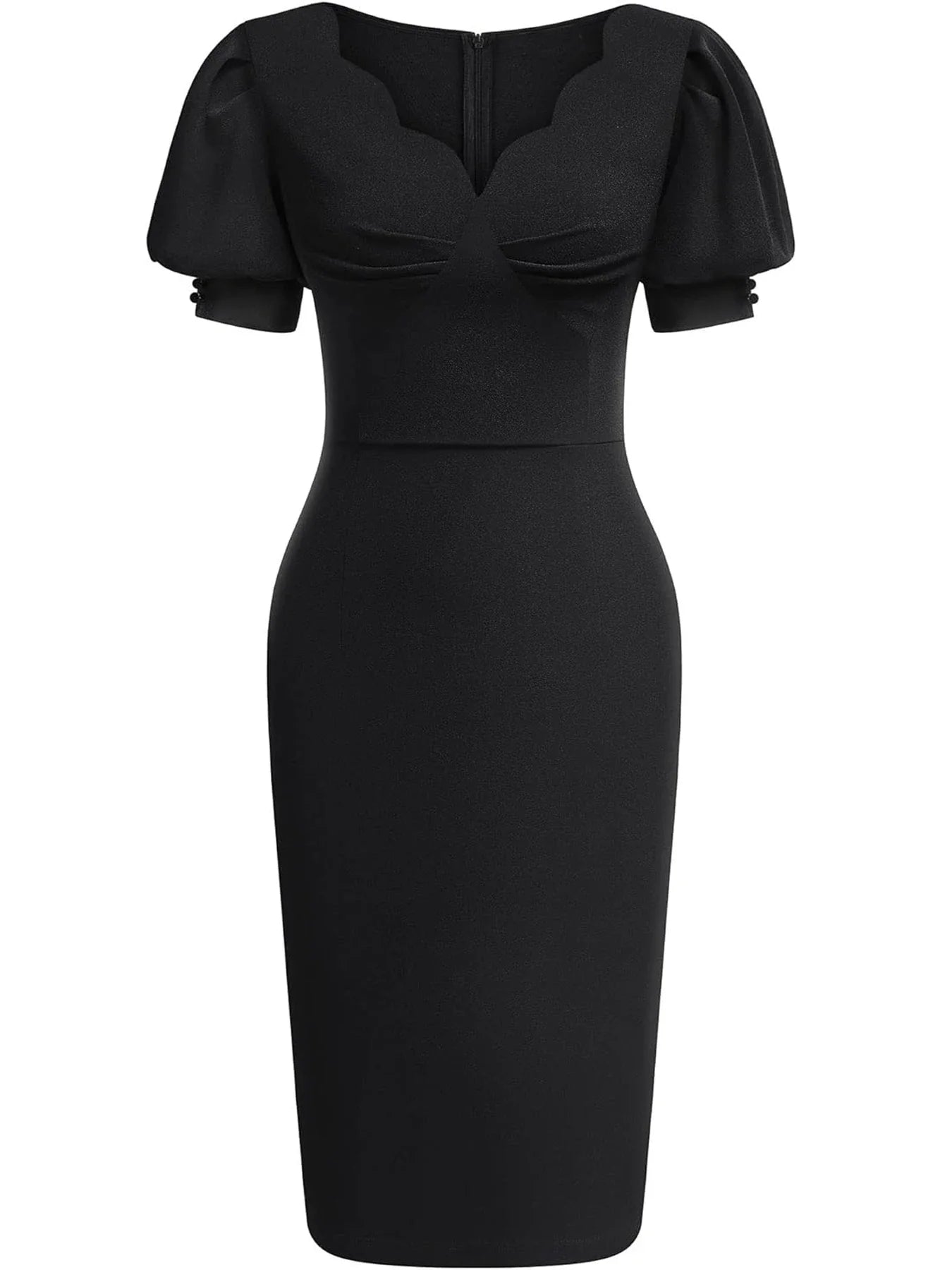 Women's V-Neck Midi Work Dress