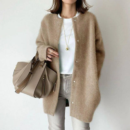 Women's Knitted Cardigan Button Closure