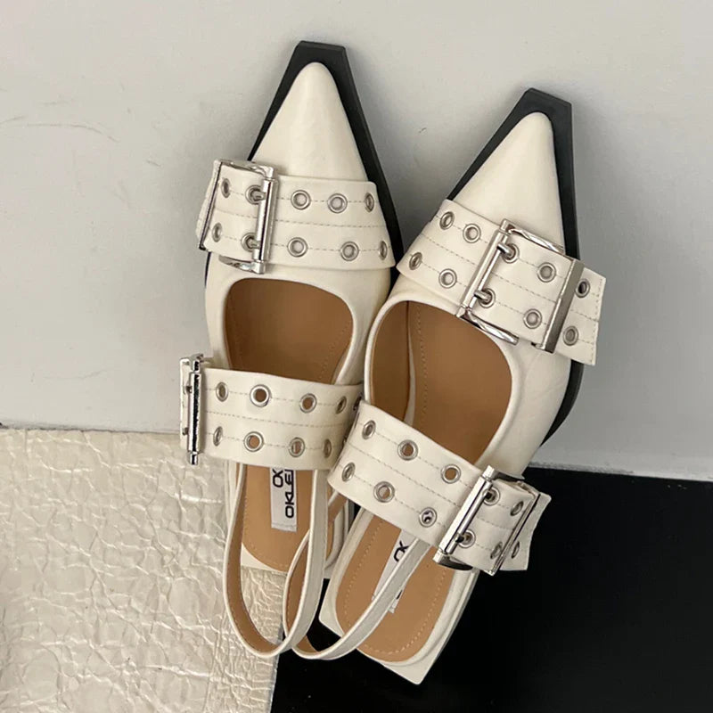 Elegant Low Heel Slingback Shoes
