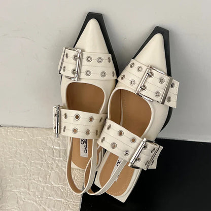 Elegant Low Heel Slingback Shoes
