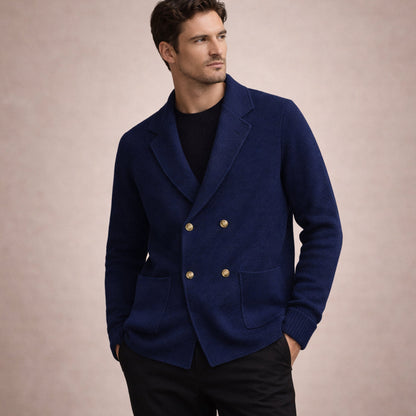 Men's Double Breasted Knit Cardigan