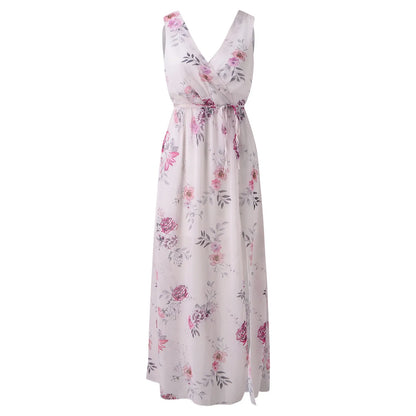 Elegant Women's Slit Maxi Dress