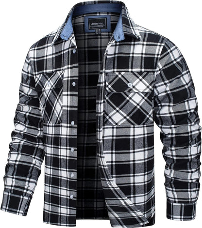 Cotton Checked Flannel Shirt Jacket