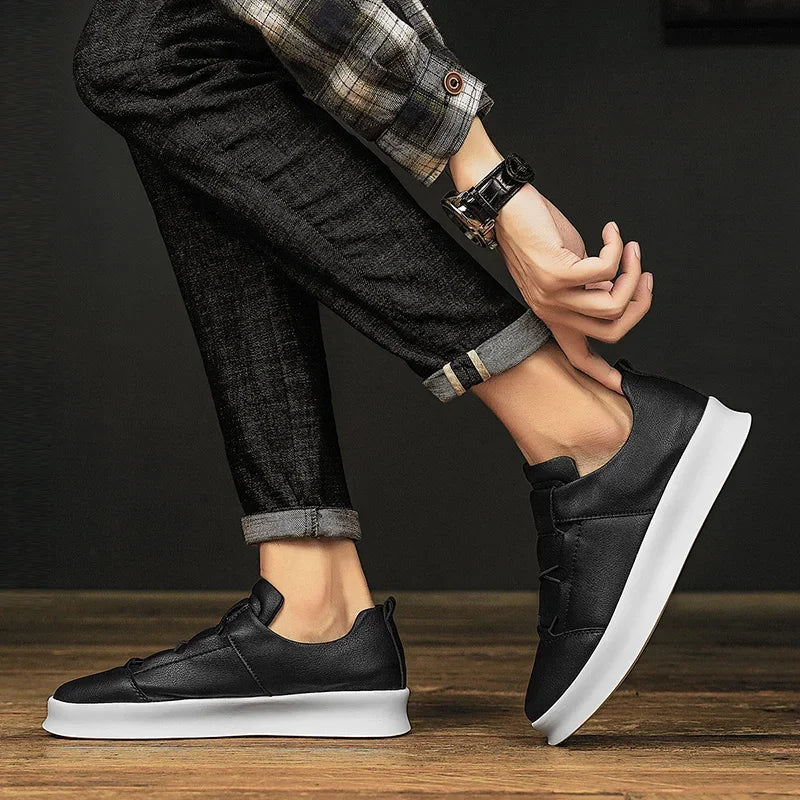 Men's Italian Leather Sneakers - VibreMode
