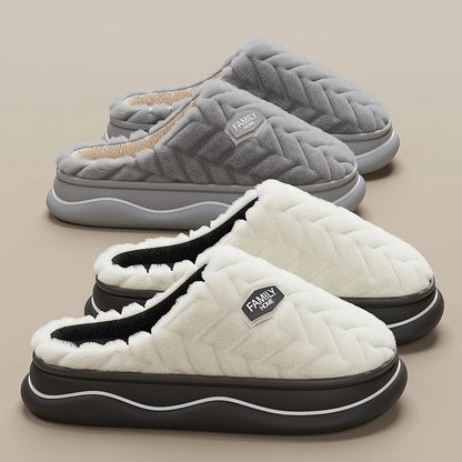 Women's Quilted Indoor Slippers Thick Plush Lining