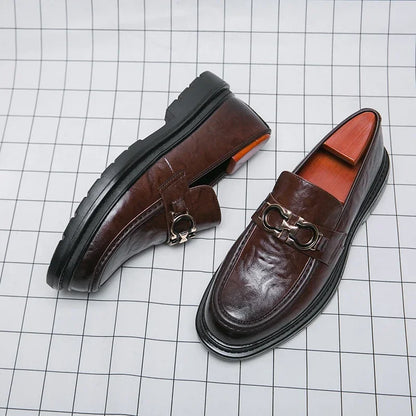 Classic Mens Leather Slip On Shoes
