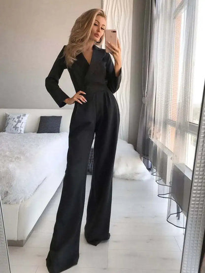 Women's Long Sleeve Jumpsuit Elegant